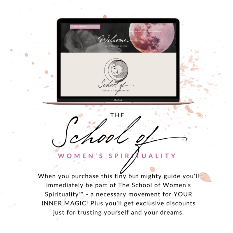 Represents an iPad for a magical guide about manifesting your soul's purpose including the school of women's spirituality