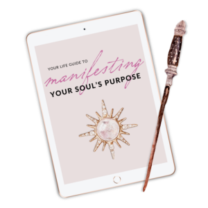 Represents an iPad for a magical guide about manifesting your soul's purpose with a transparent background