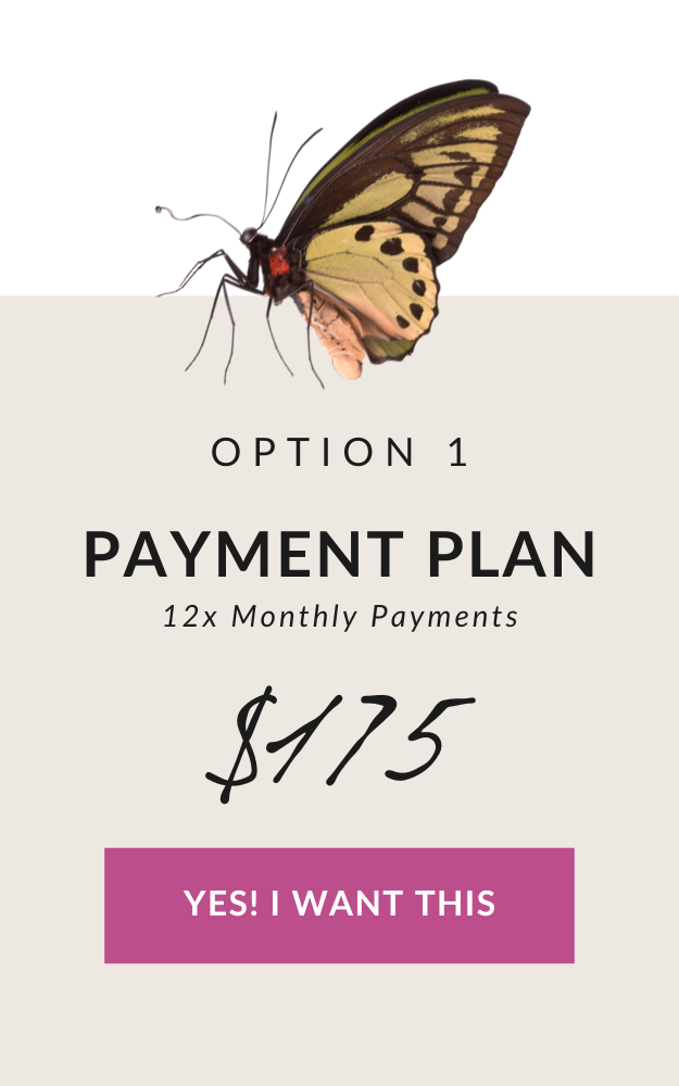 Psychic Seminary Payment Plan Option 1 with a Butterfly for Spiritual Transformation