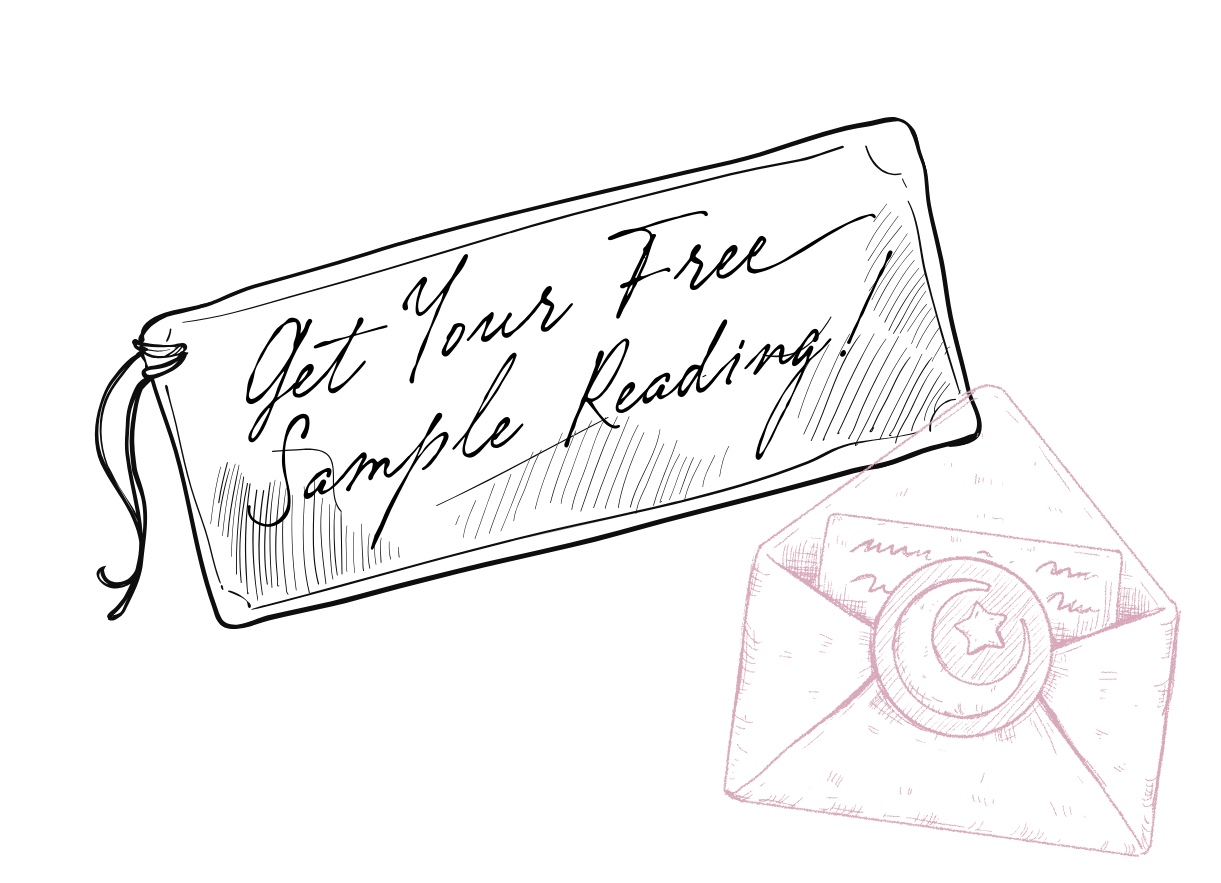 your soul's purpose assignment bonus discount coupon offering a free 7-minute psychic sample reading with pink for self love