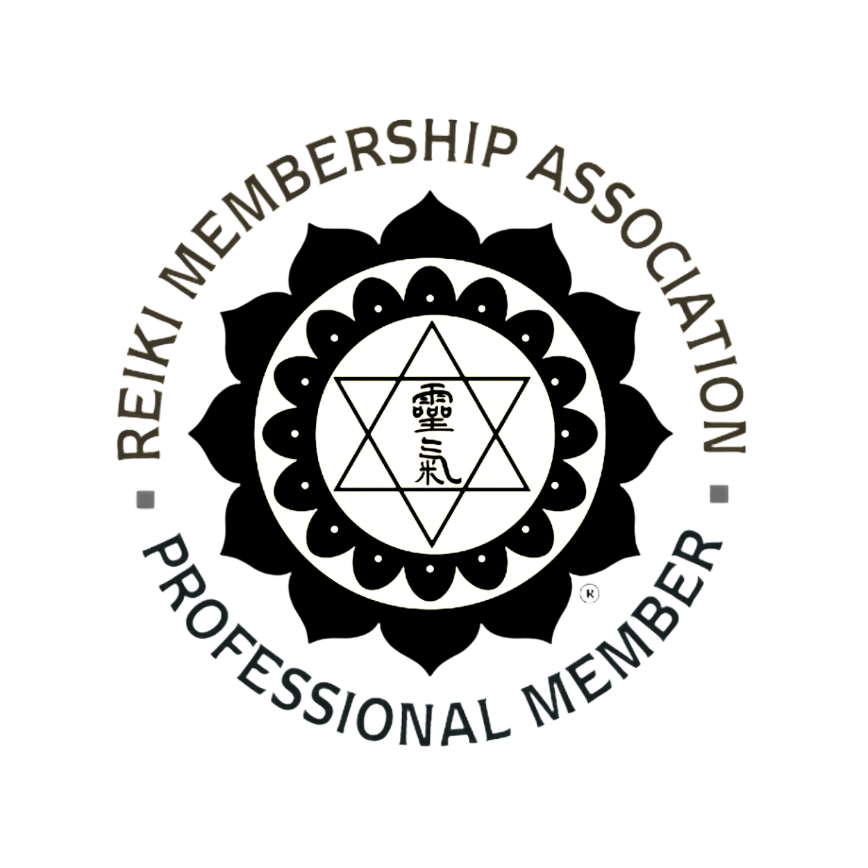 International Center for Reiki Training LOGO in black and white