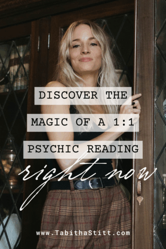 Discover The Magic of a 1:1 Psychic Reading Right Now with Tabitha Stitt in Front of a Magical Cabinet Filled with Potential